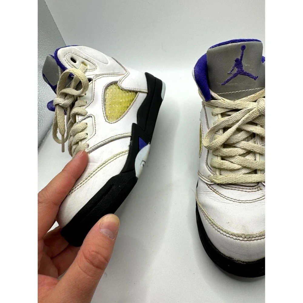 Air Jordan 5 Retro PS Concord 440889-141 Kids 13.5 Sneaker White Leather Shoes‎